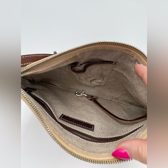 Vintage Dooney & Bourke Handbag Envelope Purse All Weather Pebbled Leather - Picture 7 of 13